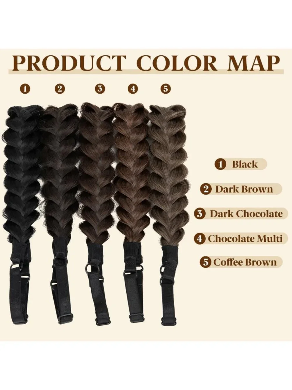 Handmade 2PC Braided Headbands for Women - Elastic Stretch Hair Accessories